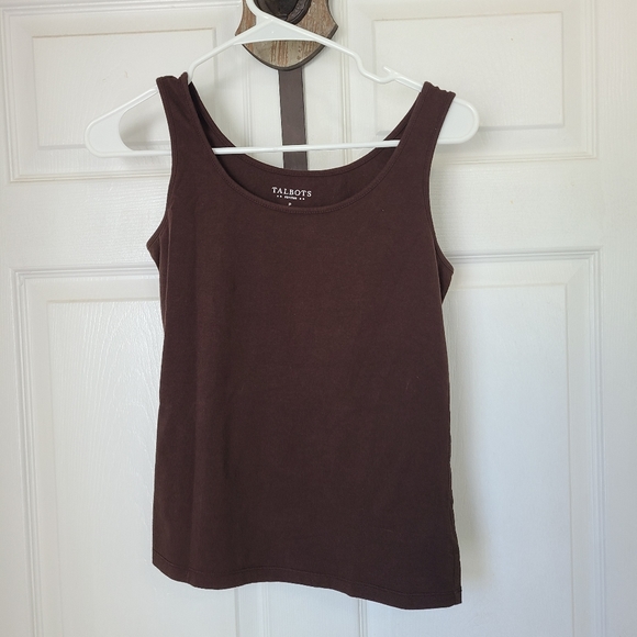 (1384) Talbots Women's Tanktop, Size: Petite Color: Brown - Picture 2 of 10